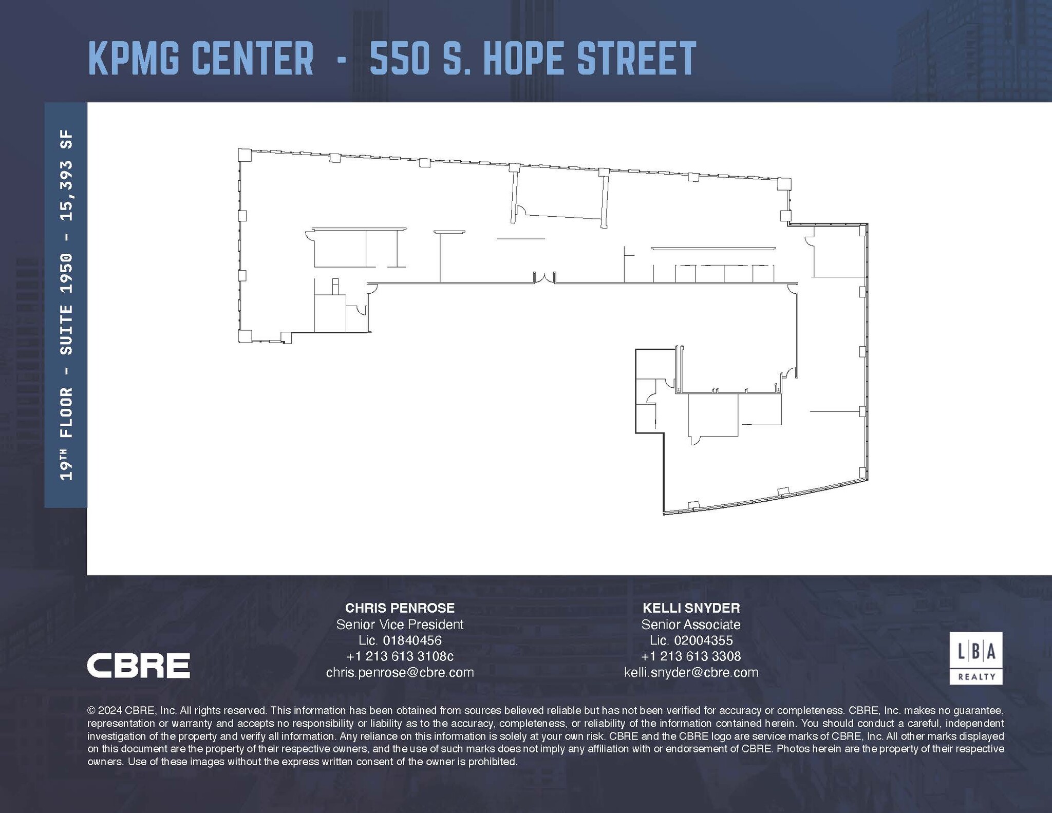550 S Hope St, Los Angeles, CA à louer Plan d’étage– Image 1 sur 1