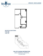 949 S Coast Dr, Costa Mesa, CA à louer Plan d’étage– Image 1 sur 1