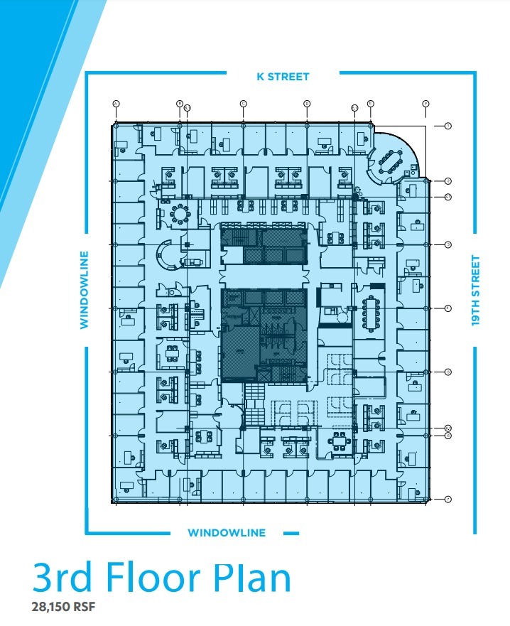 1900 K St NW, Washington, DC à louer Plan d’étage– Image 1 sur 5