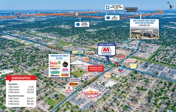 11290 Fondren Rd, Houston, TX - Vue aérienne  vue de carte - Image1