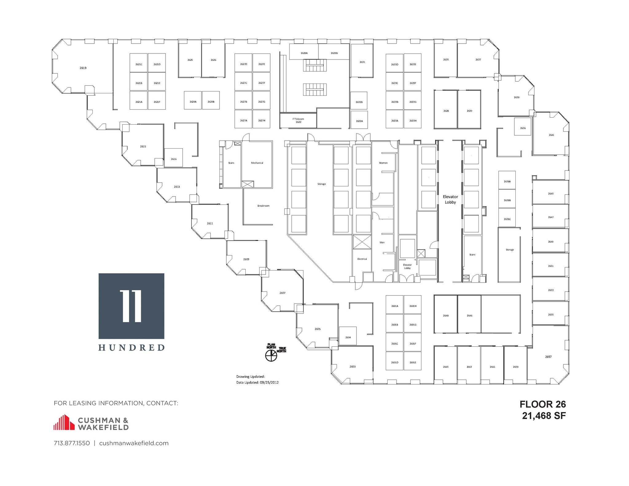 1100 Louisiana St, Houston, TX à louer Plan d’étage– Image 1 sur 1