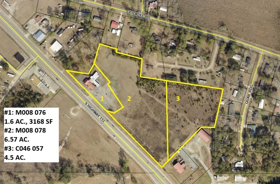 649 GA- 133 Hwy, Moultrie, GA à vendre - Aérien – Image 1 sur 10