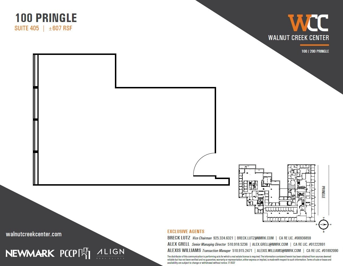 100 Pringle Ave, Walnut Creek, CA à louer Plan d’étage– Image 1 sur 1
