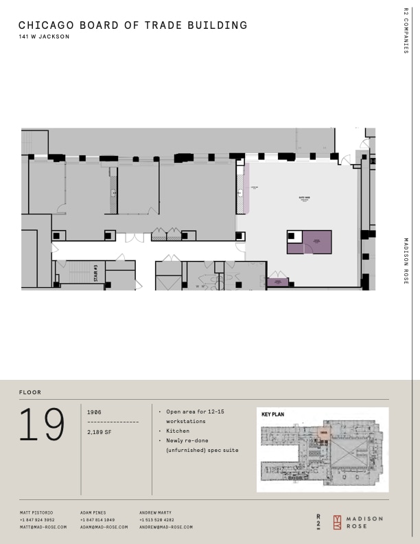 141 W Jackson Blvd, Chicago, IL à louer Plan d’étage– Image 1 sur 1