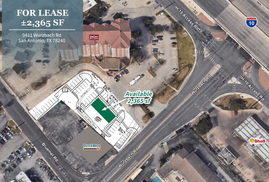 9411 Wurzbach Rd, San Antonio, TX à louer - Photo de l’immeuble – Image 1 sur 4