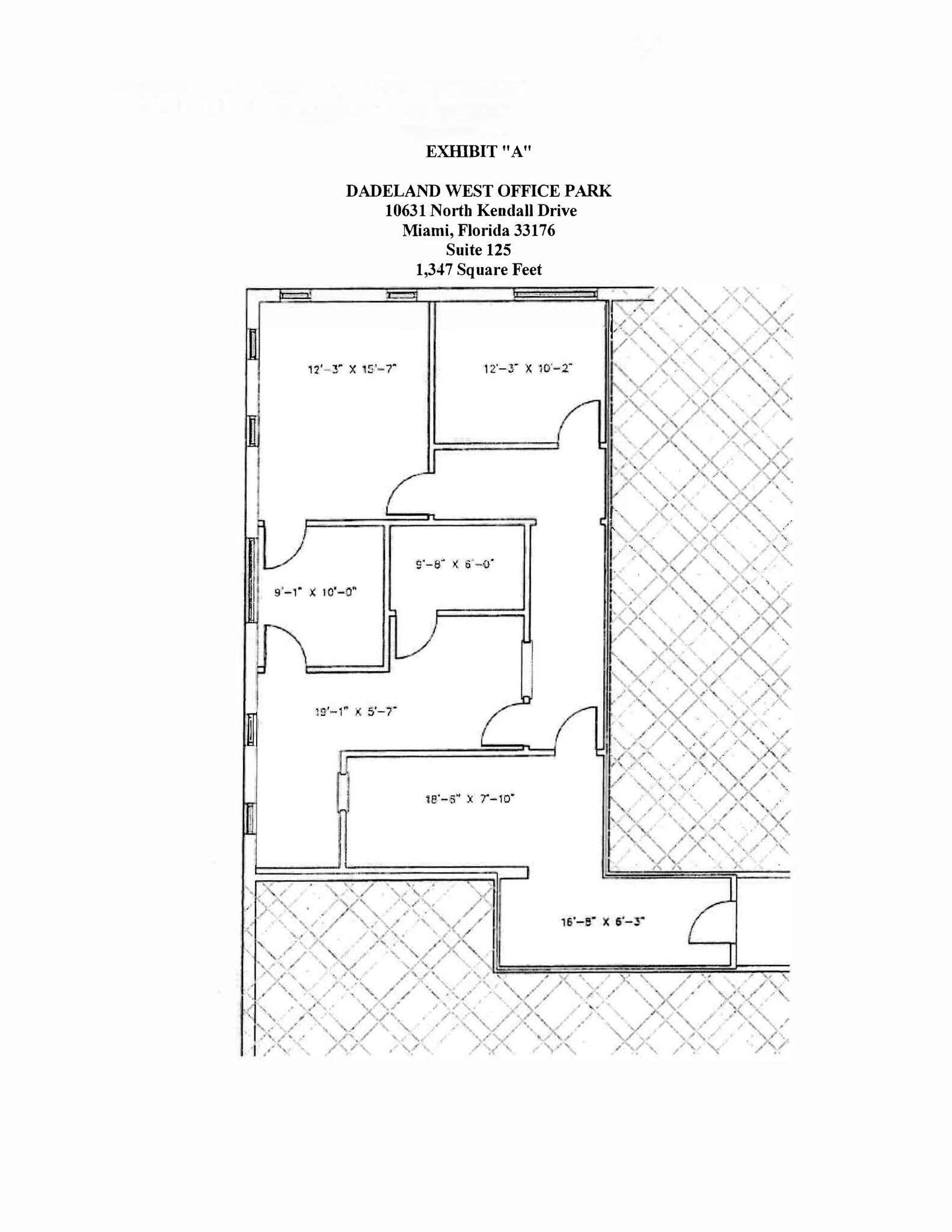10631 N Kendall Dr, Miami, FL à louer Plan d’étage– Image 1 sur 13