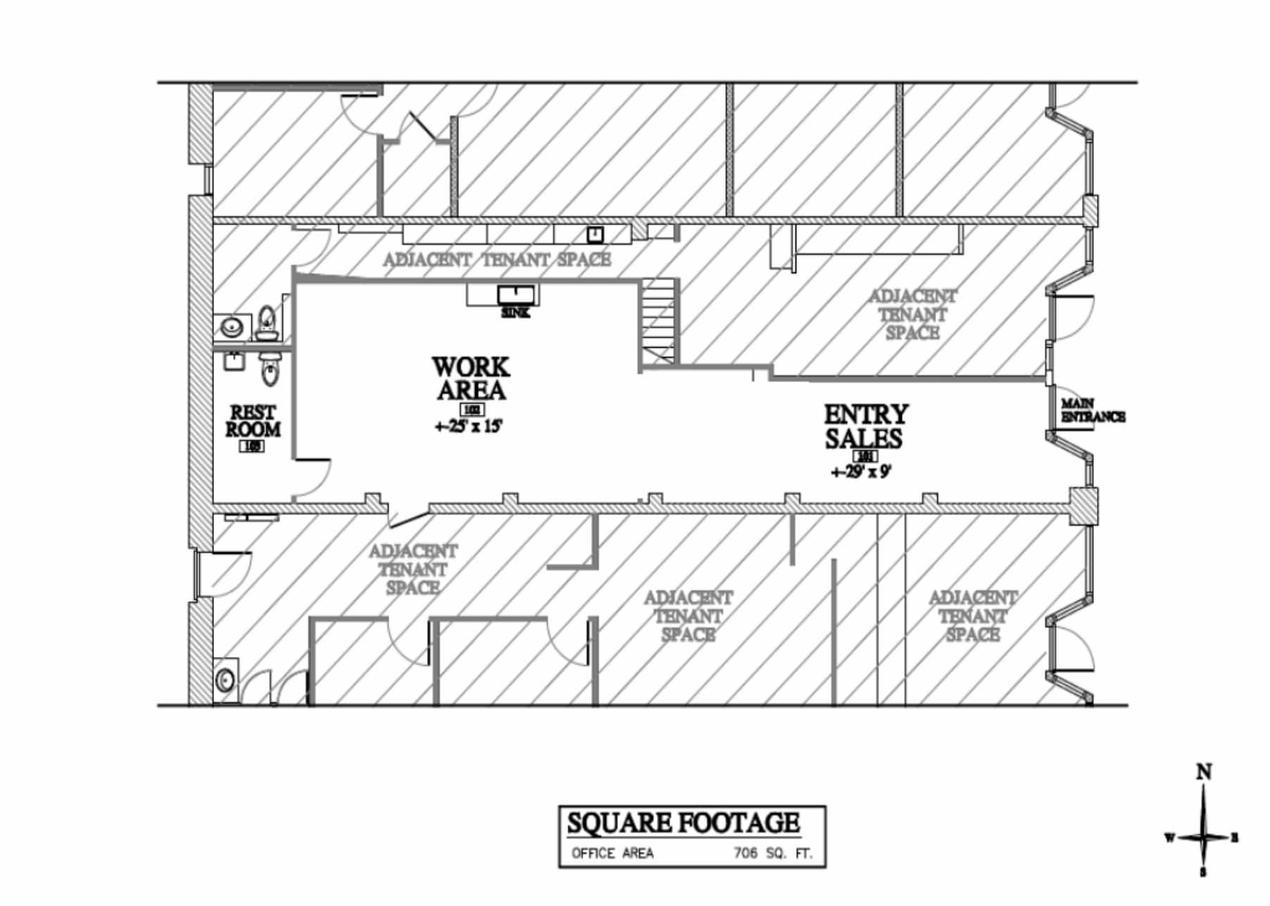 115-125 S Church St, Visalia, CA à louer Plan d’étage– Image 1 sur 1
