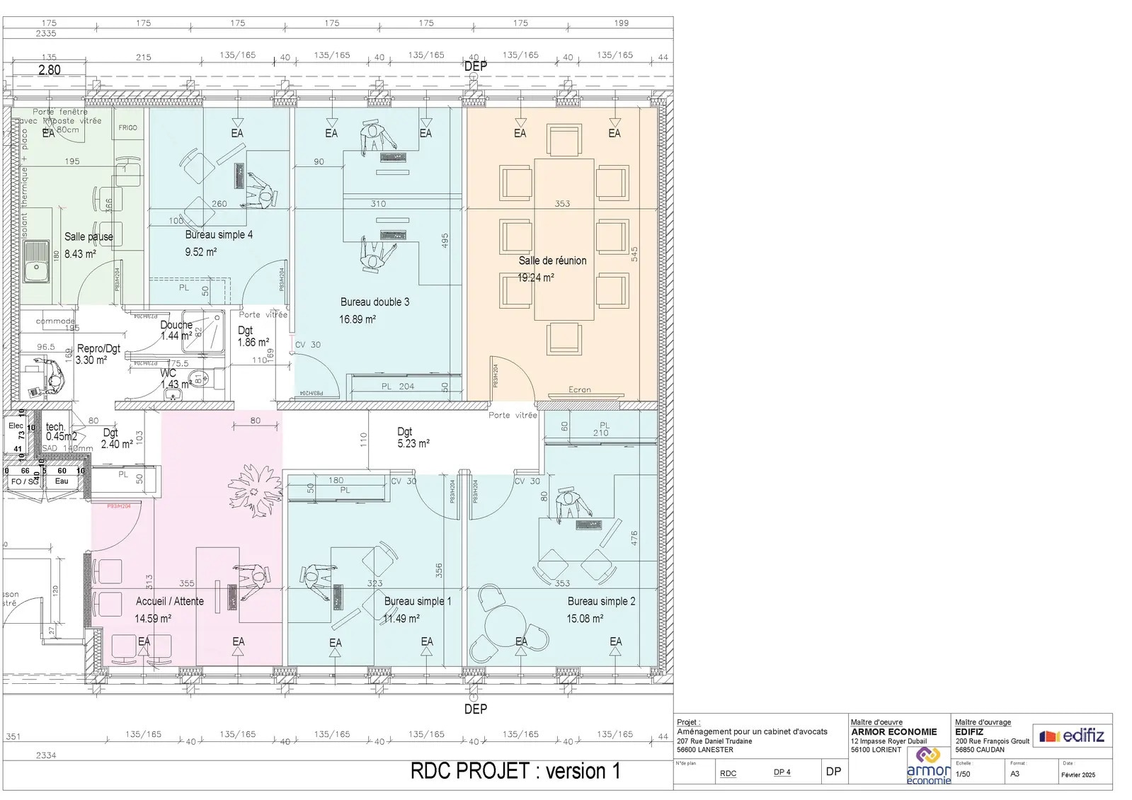 207 Rue Daniel-Charles Trudaine, Lanester à vendre Plan d’étage– Image 1 sur 12