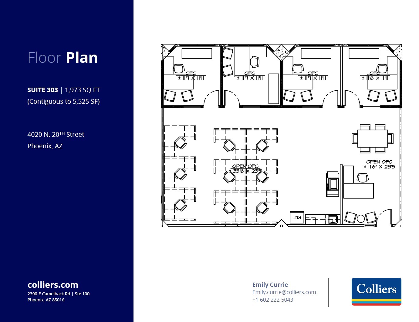 4020 N 20th St, Phoenix, AZ à louer Plan d’étage– Image 1 sur 2