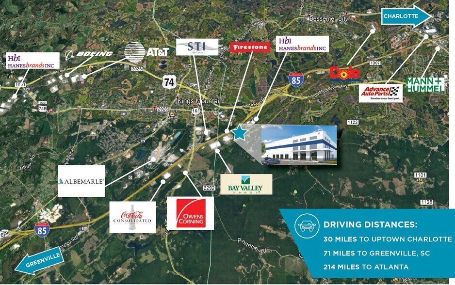 330 Woodlake Pky, Kings Mountain, NC à louer - Aérien – Image 3 sur 8