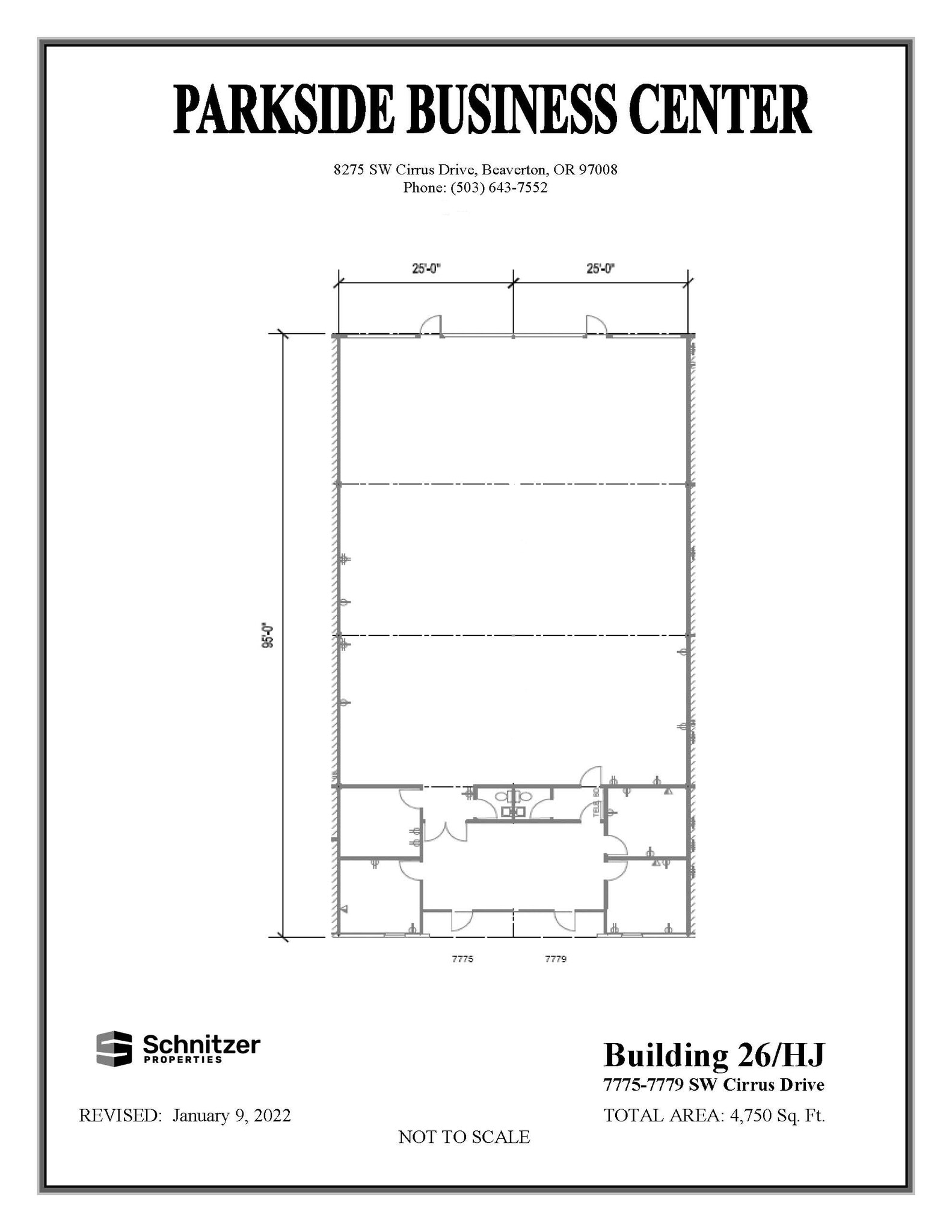 8362-8380 SW Nimbus Ave, Beaverton, OR à louer Plan d’étage– Image 1 sur 3