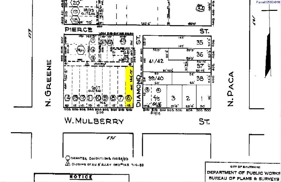 530 W Mulberry St, Baltimore, MD à vendre - Plan cadastral – Image 3 sur 3