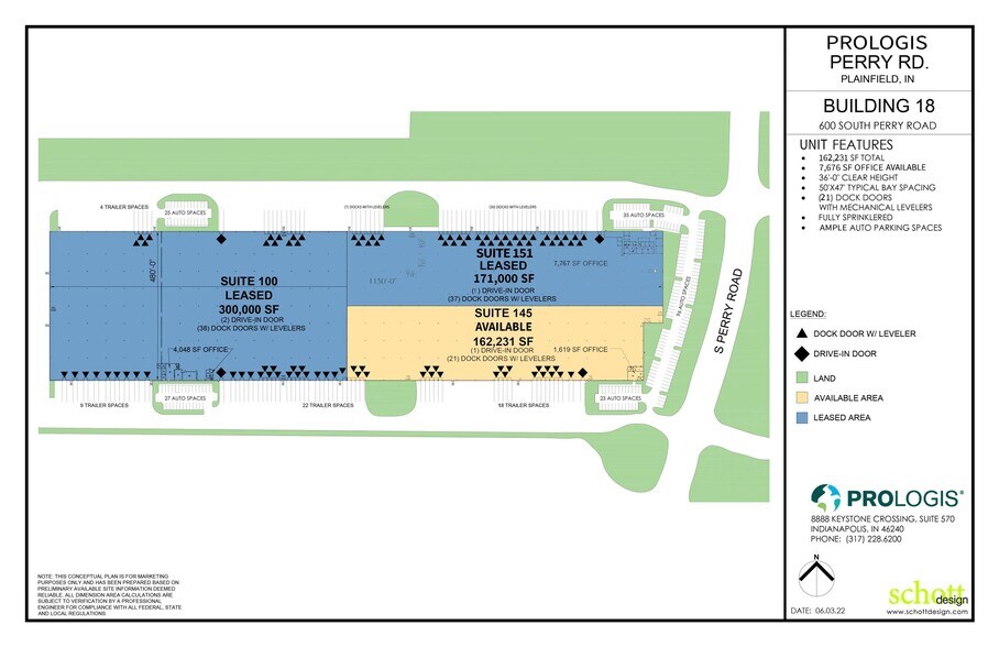 600 S Perry Rd, Plainfield, IN à louer - Plan de site – Image 2 sur 2