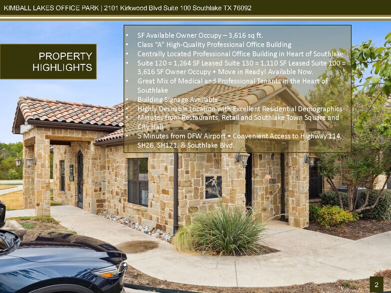 2101 E Kirkwood Blvd, Southlake, TX à vendre - Photo de l’immeuble – Image 2 sur 47