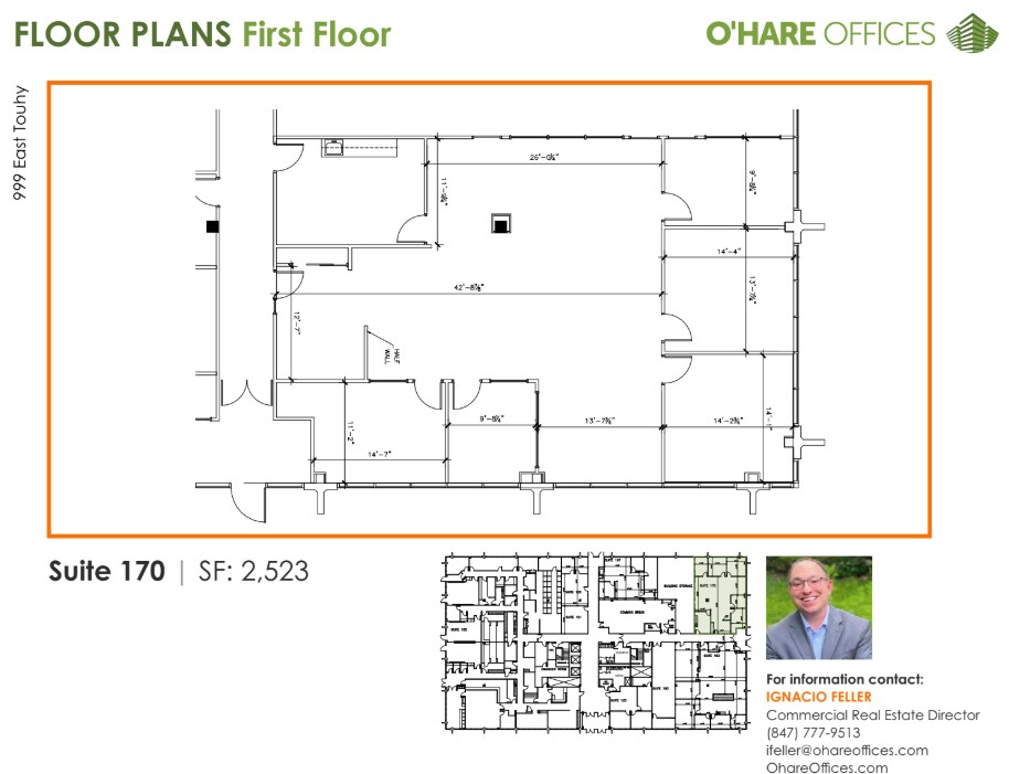 999 E Touhy Ave, Des Plaines, IL à louer Plan d’étage– Image 1 sur 1