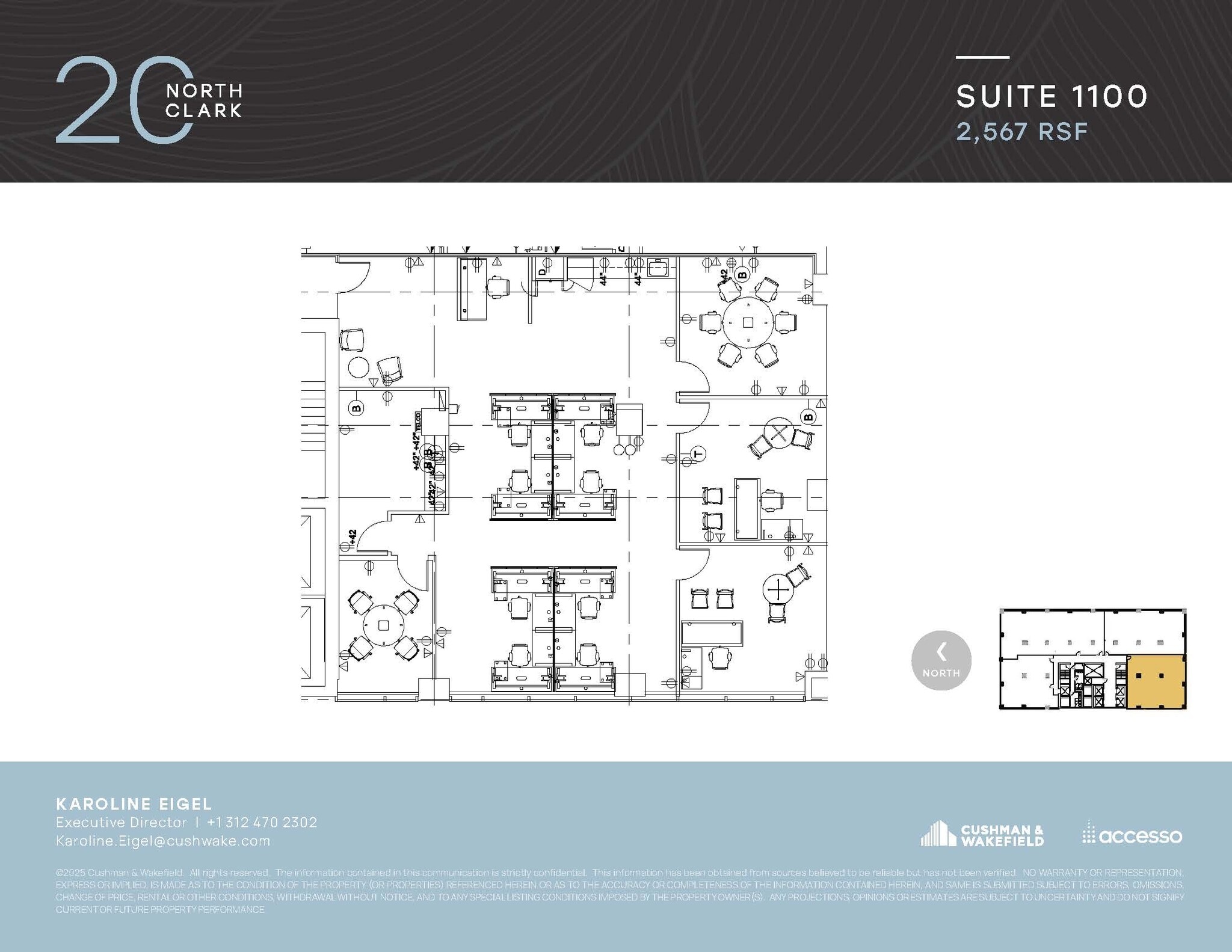 20 N Clark St, Chicago, IL à louer Plan d’étage– Image 1 sur 1