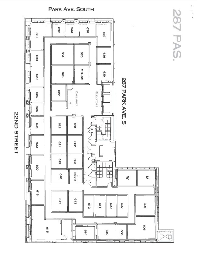 287 Park Ave S, New York, NY à louer Plan d’étage– Image 1 sur 1