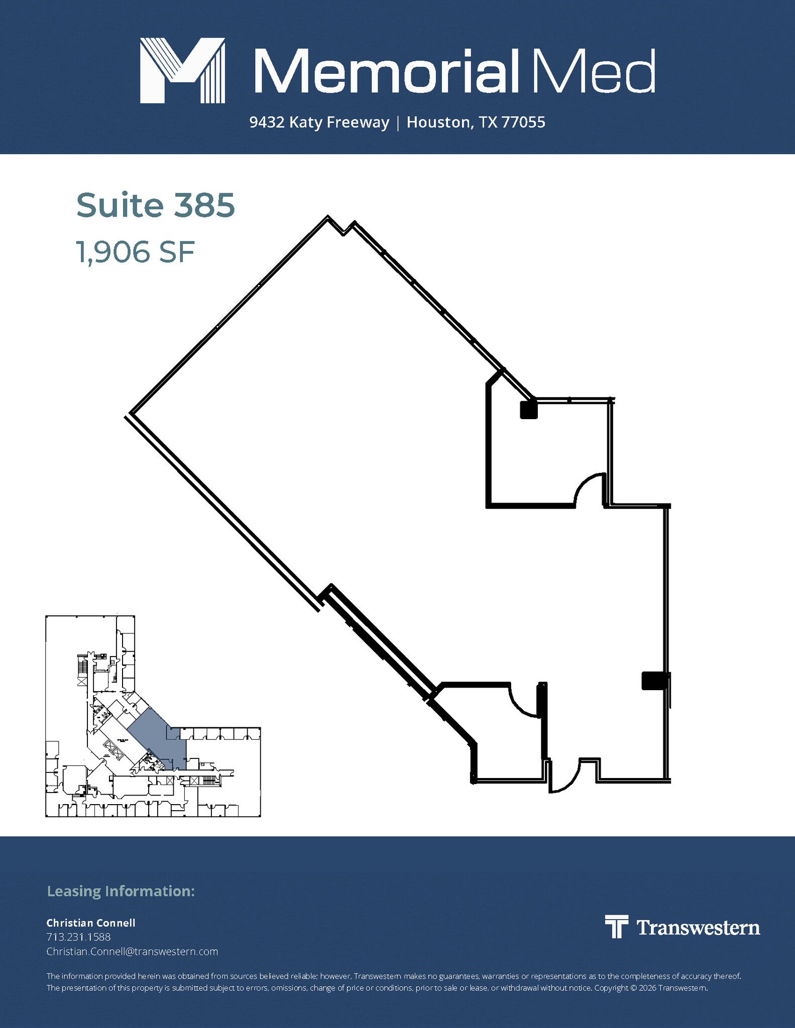 9432 Katy Fwy, Houston, TX à louer Plan d’étage– Image 1 sur 1