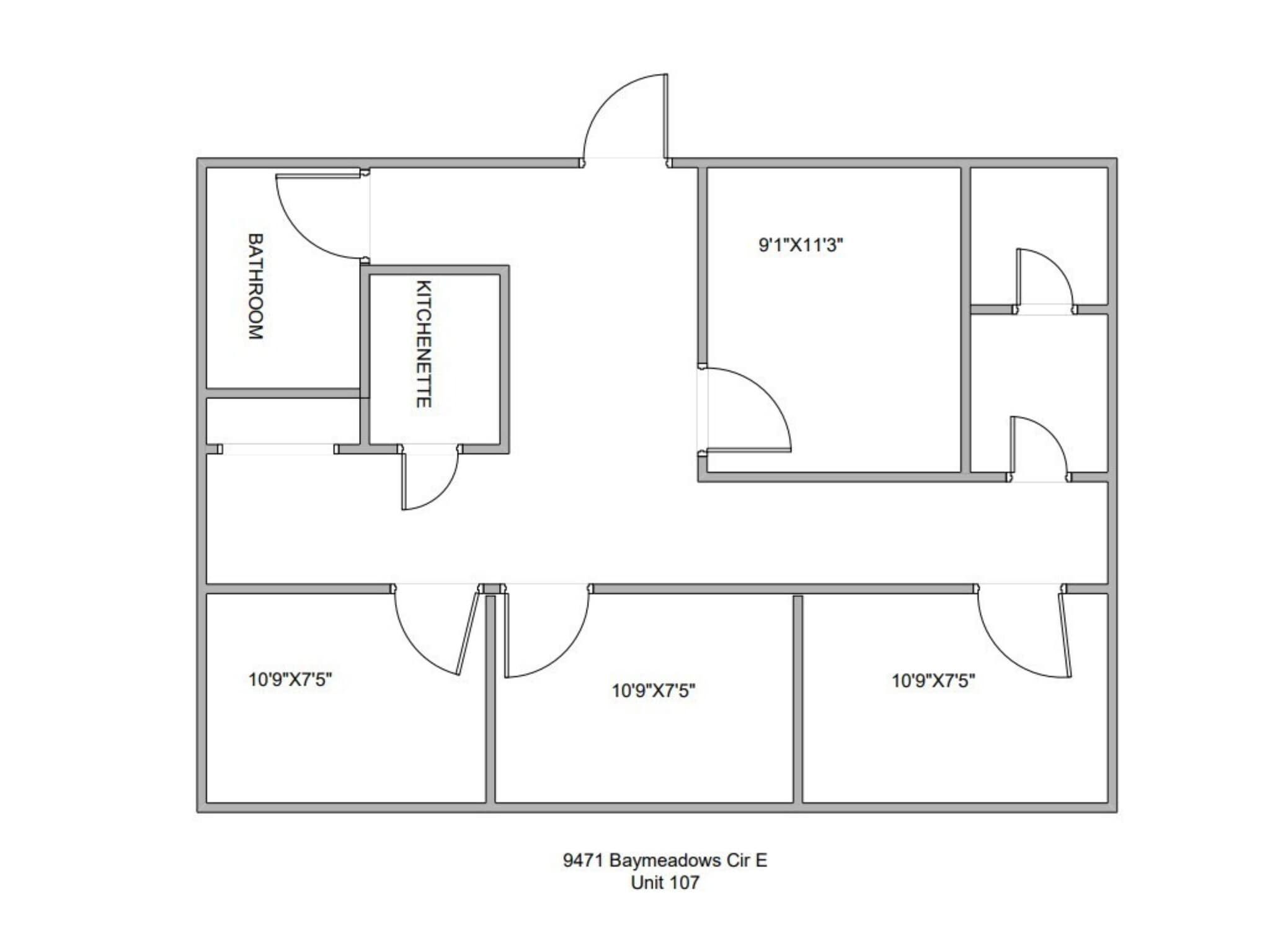 9471 Baymeadows Rd, Jacksonville, FL à louer Plan de site– Image 1 sur 1
