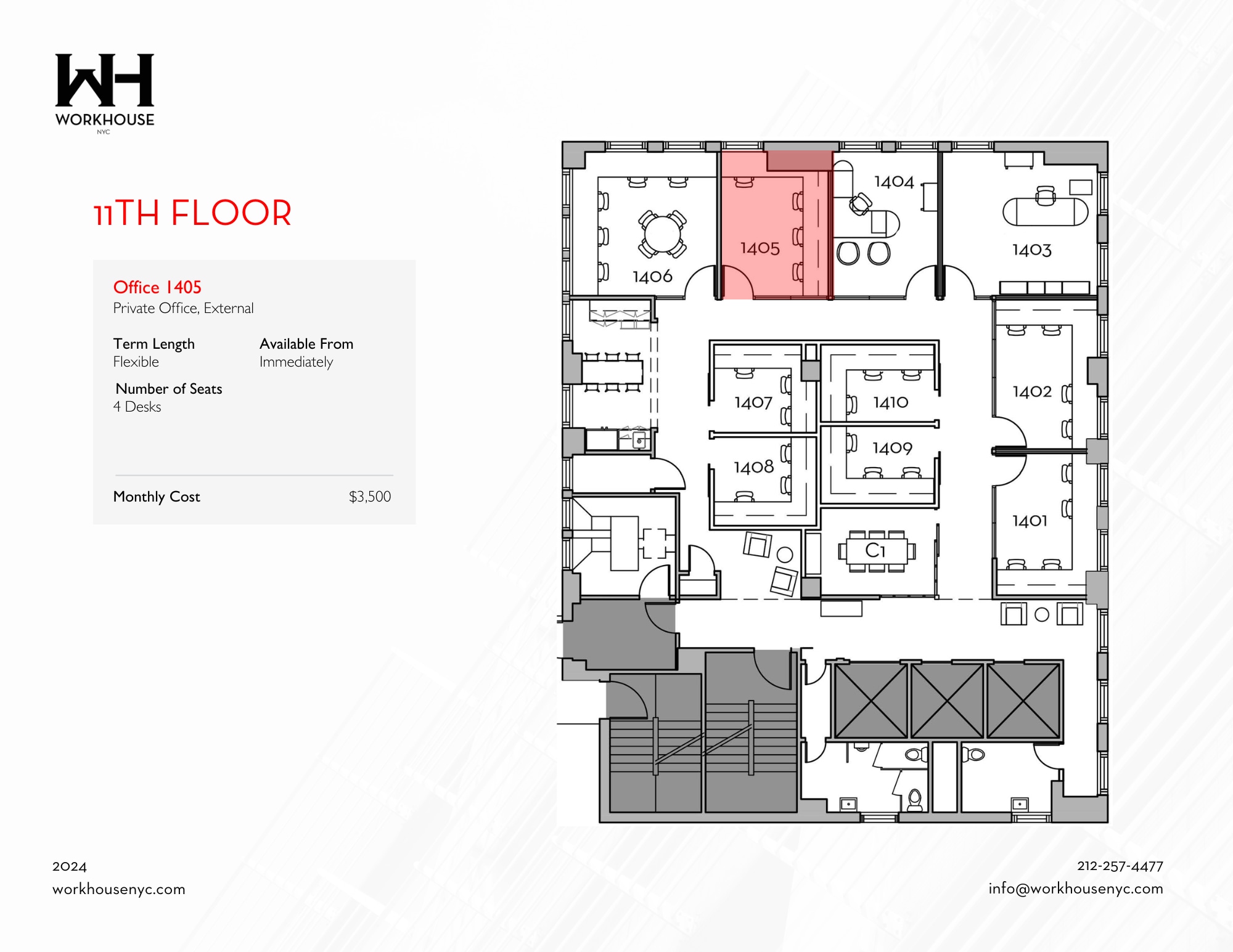 21 W 46th St, New York, NY à louer Plan d’étage– Image 1 sur 1