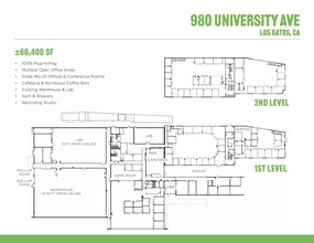 980 University Ave, Los Gatos, CA à louer Plan d’étage– Image 1 sur 23