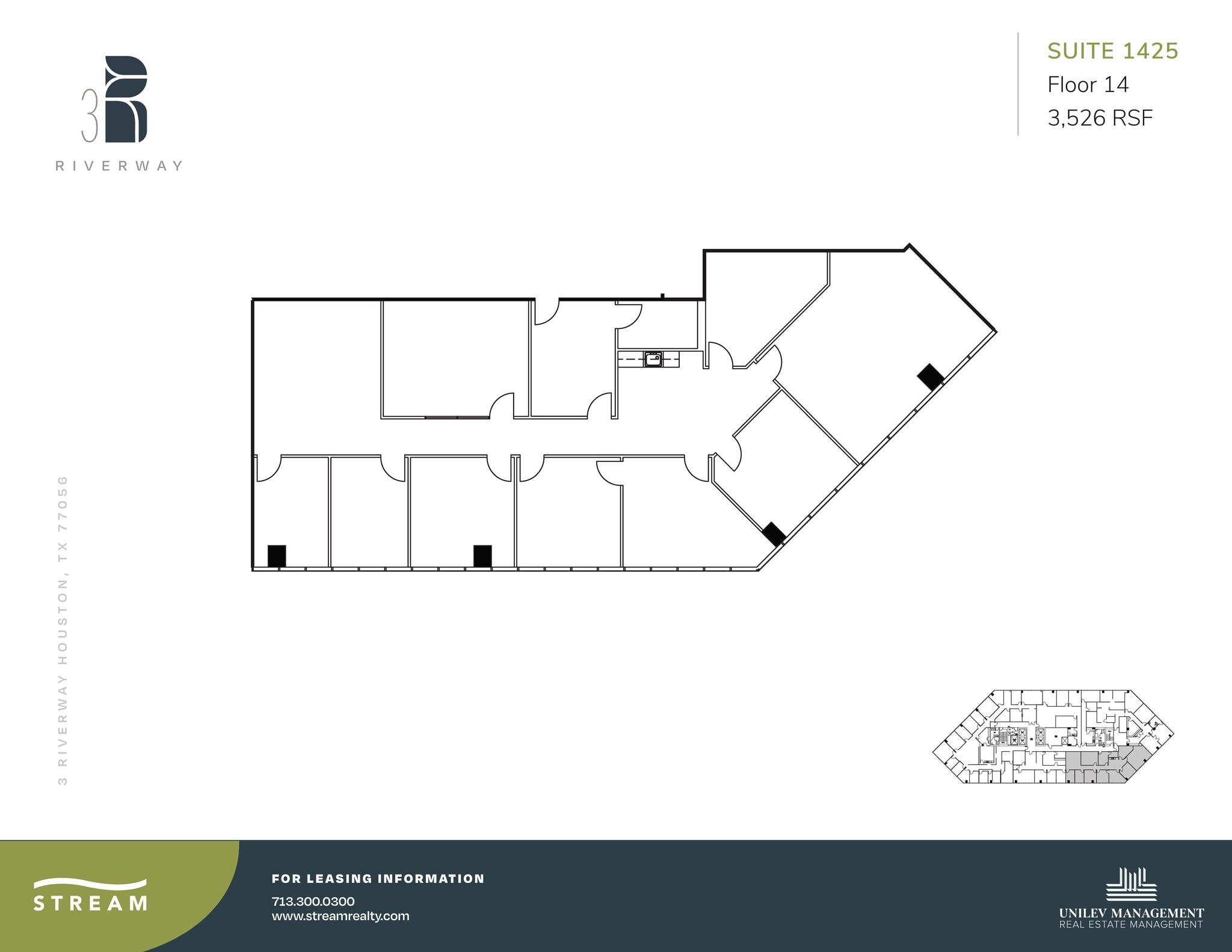 3 Riverway, Houston, TX à louer Plan d’étage– Image 1 sur 1
