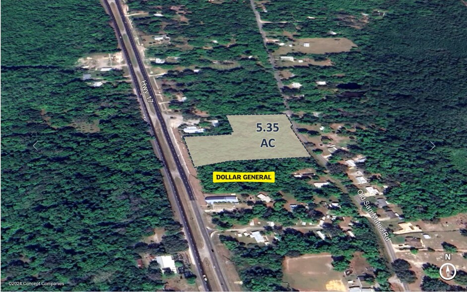 645 Old San Mateo rd, San Mateo, FL à vendre - Aérien – Image 1 sur 2