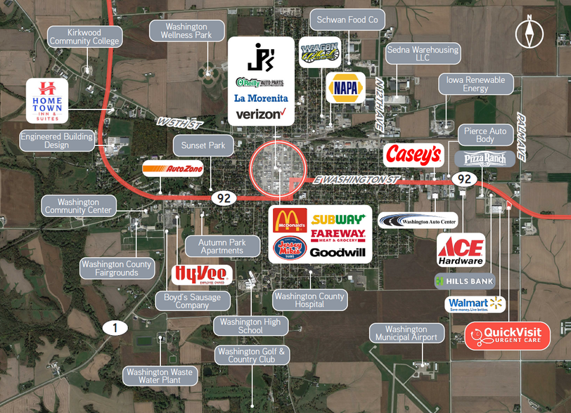 2489 Highway 92, Washington, IA à vendre - Aérien – Image 3 sur 5