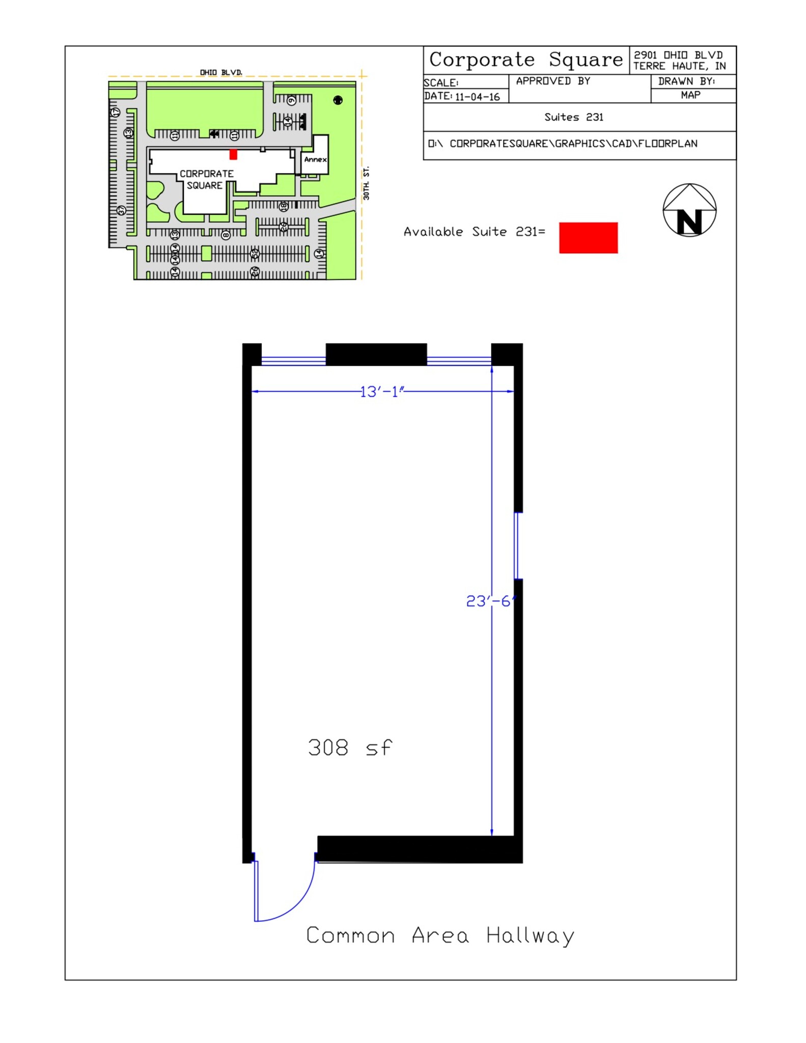 2901 Ohio Blvd, Terre Haute, IN à louer Plan de site– Image 1 sur 3