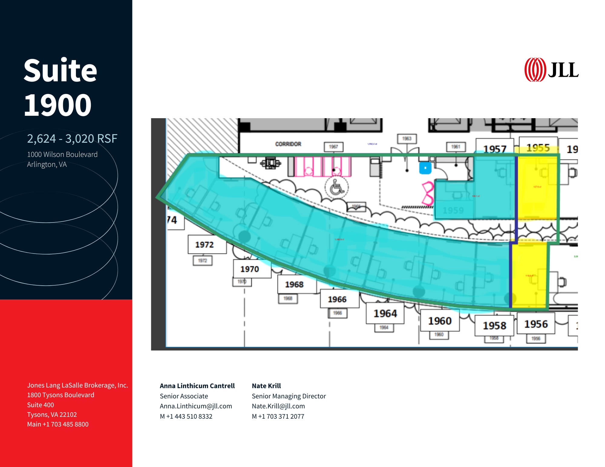 1000 Wilson Blvd, Arlington, VA à louer Plan d’étage– Image 1 sur 1