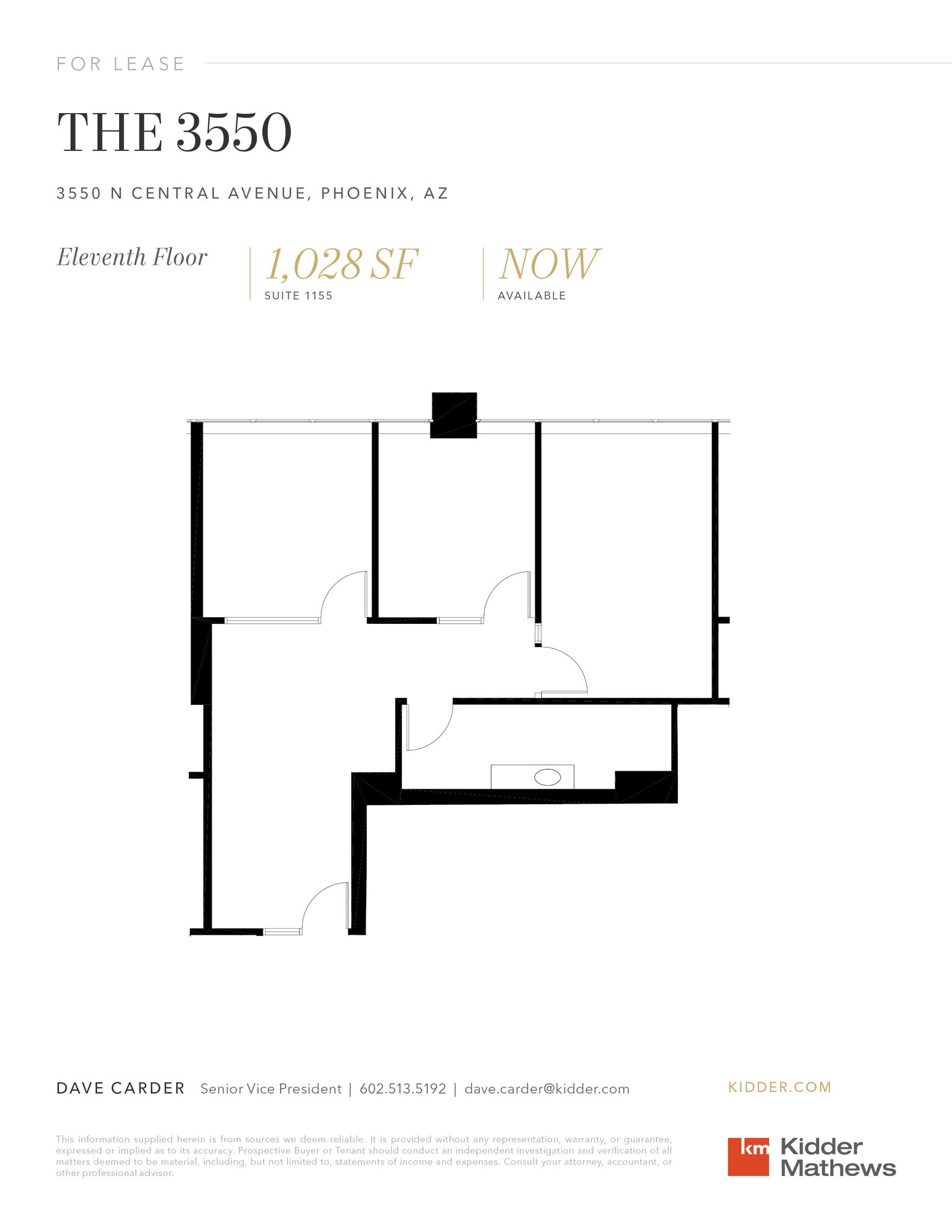 3550 N Central Ave, Phoenix, AZ à louer Plan d’étage– Image 1 sur 1