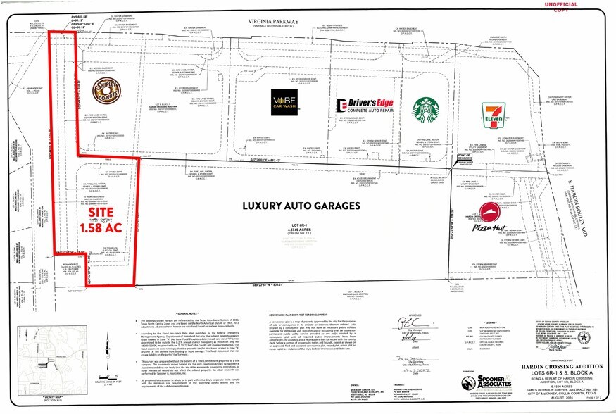 SWQ Virginia Pkwy & Hardin Blvd, McKinney, TX à vendre - Plan de site – Image 3 sur 3