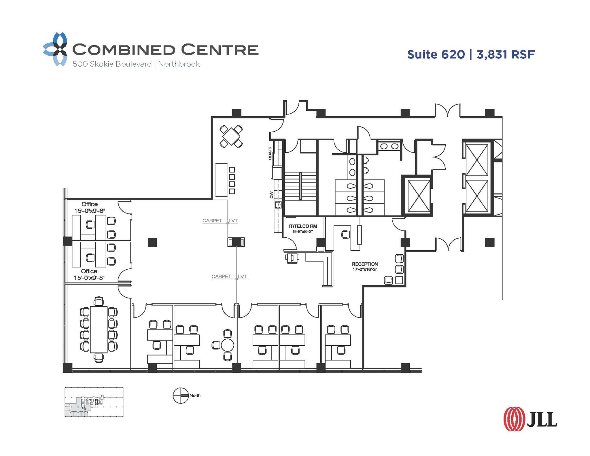 707 Skokie Blvd, Northbrook, IL à louer Plan d’étage– Image 1 sur 1