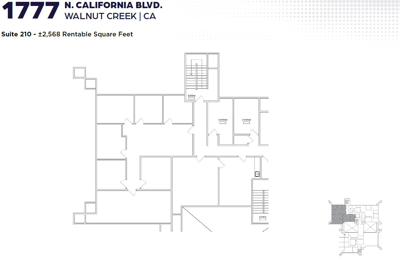 1777 N California Blvd, Walnut Creek, CA à louer Plan d’étage– Image 1 sur 1