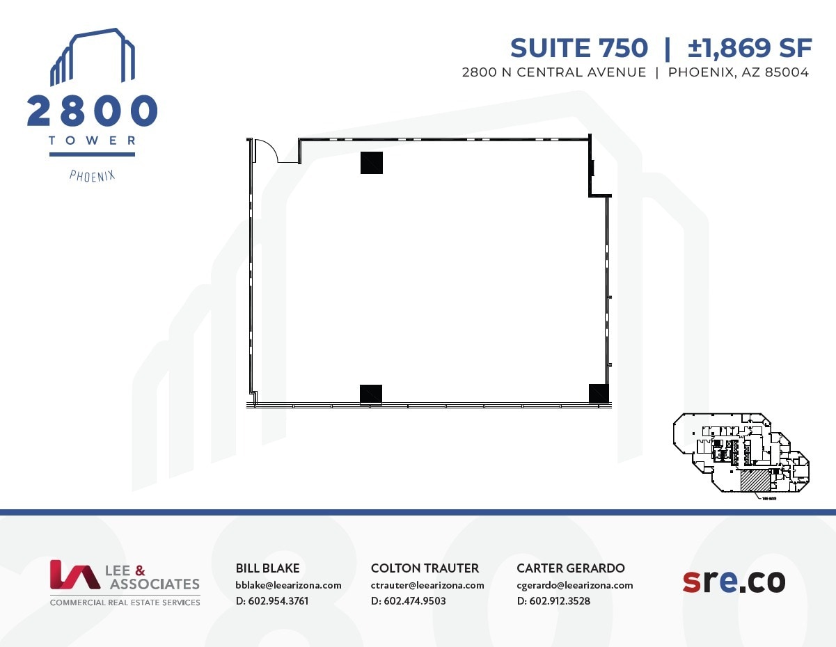 2800 N Central Ave, Phoenix, AZ à louer Plan d’étage– Image 1 sur 1