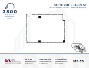 2800 N Central Ave, Phoenix, AZ à louer Plan d’étage– Image 1 sur 1