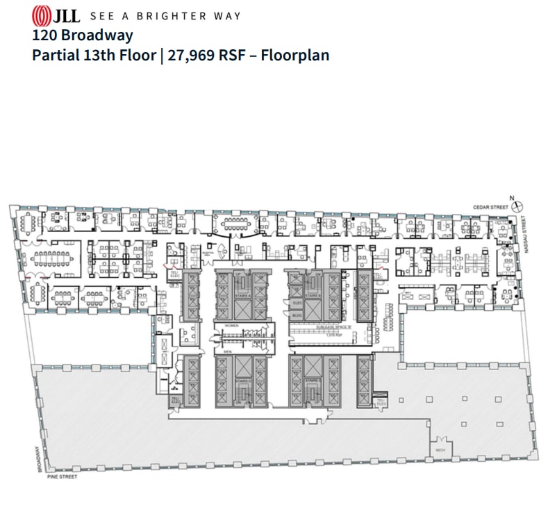 120 Broadway, New York, NY à louer Plan d’étage– Image 1 sur 14