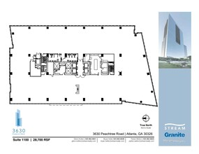 3630 Peachtree Rd NE, Atlanta, GA à louer Plan d’étage– Image 1 sur 1