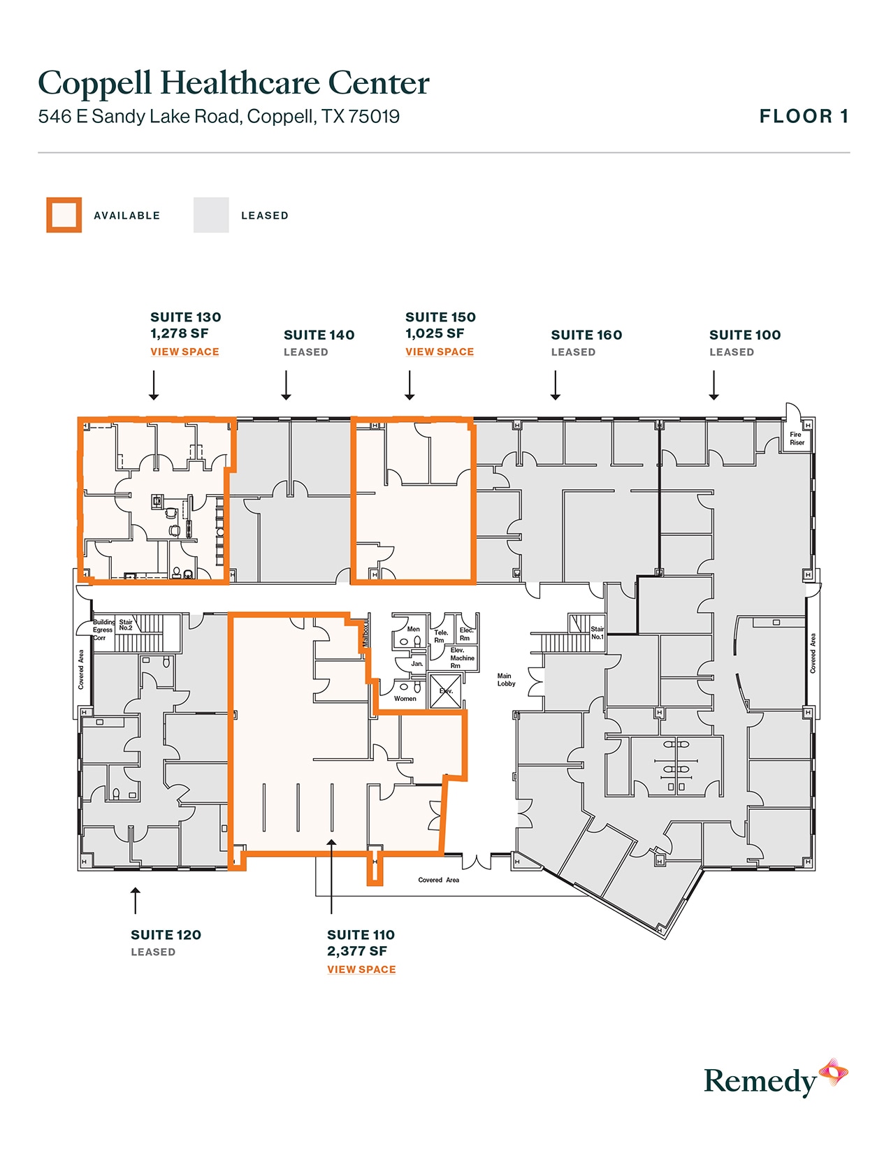 546 E Sandy Lake Rd, Coppell, TX à louer Plan d’étage– Image 1 sur 1