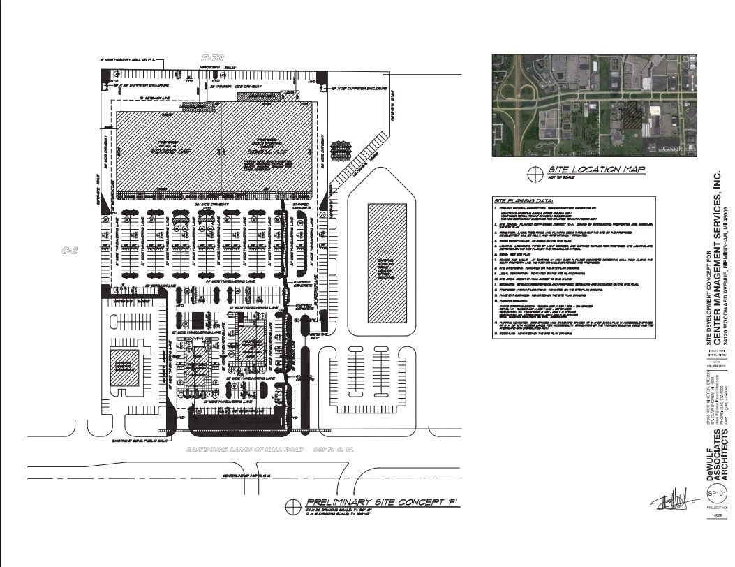 13050 Hall Rd, Sterling Heights, MI à louer Plan de site– Image 1 sur 2