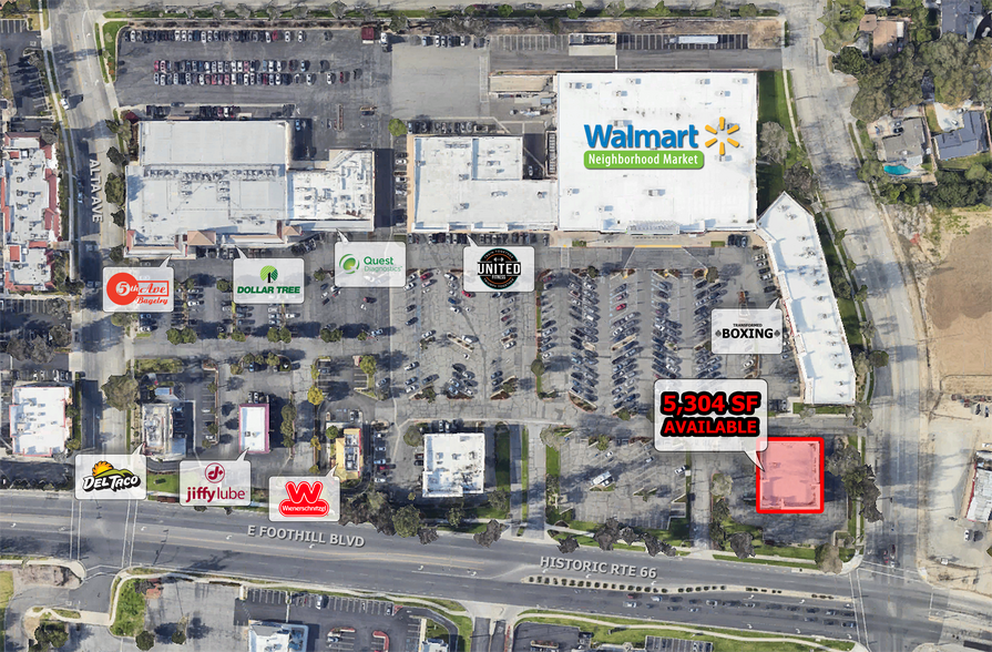 1401-1493 E Foothill Blvd, Upland, CA à louer - Aérien – Image 1 sur 11