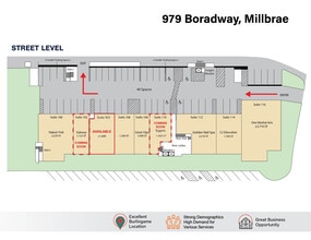 979 Broadway, Millbrae, CA à louer Plan d’étage– Image 2 sur 7