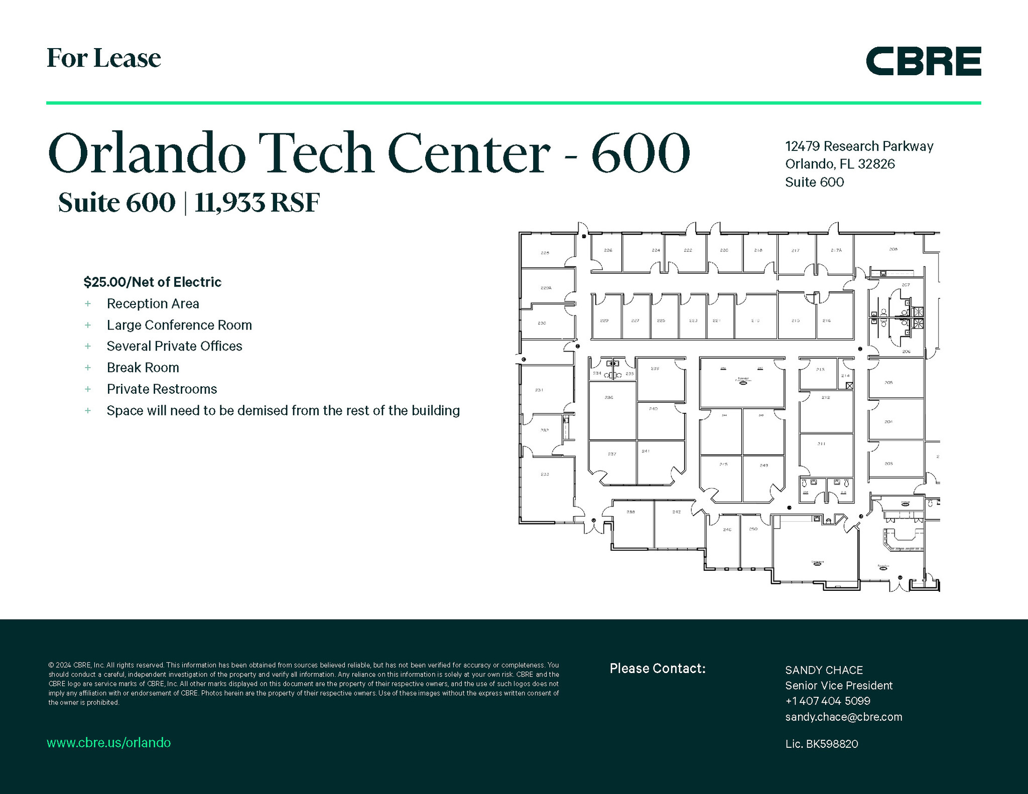 12479 Research Pky, Orlando, FL à louer Plan d’étage– Image 1 sur 1