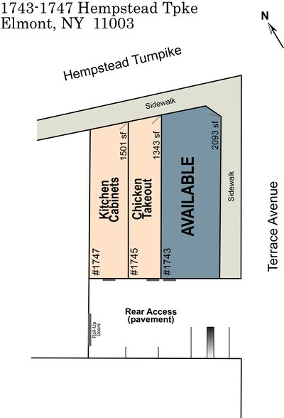 1743-1747 Hempstead Tpke, Elmont, NY à louer - Plan de site – Image 2 sur 4