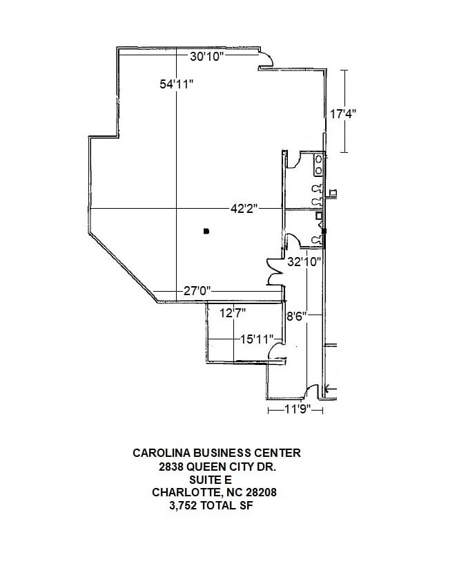 2838 Queen City Dr, Charlotte, NC à louer Plan d’étage– Image 1 sur 1