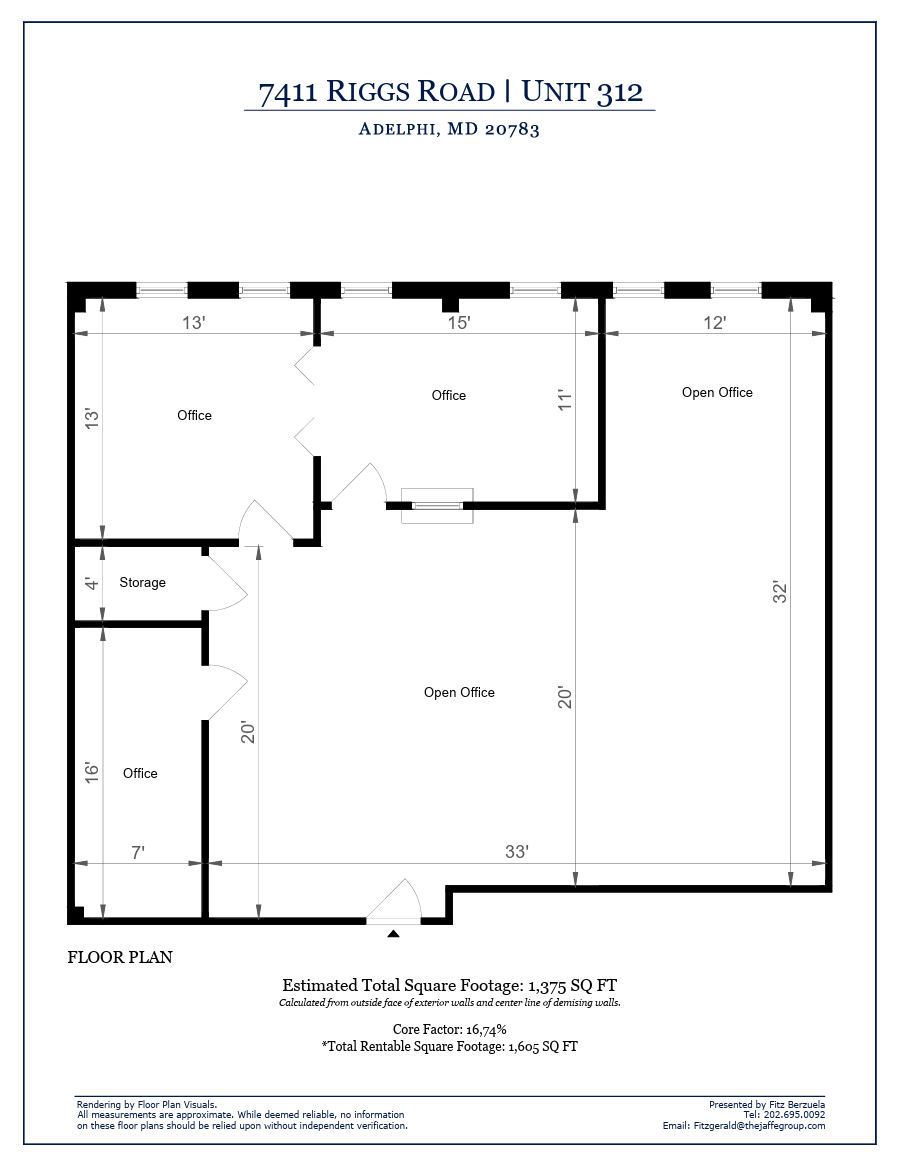 7411 Riggs Rd, Adelphi, MD à louer Plan d’étage– Image 1 sur 1