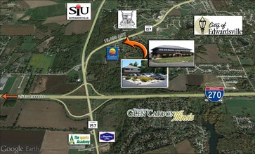 Sunset Hills Executive Pky, Glen Carbon, IL - Vue aérienne  vue de carte - Image1