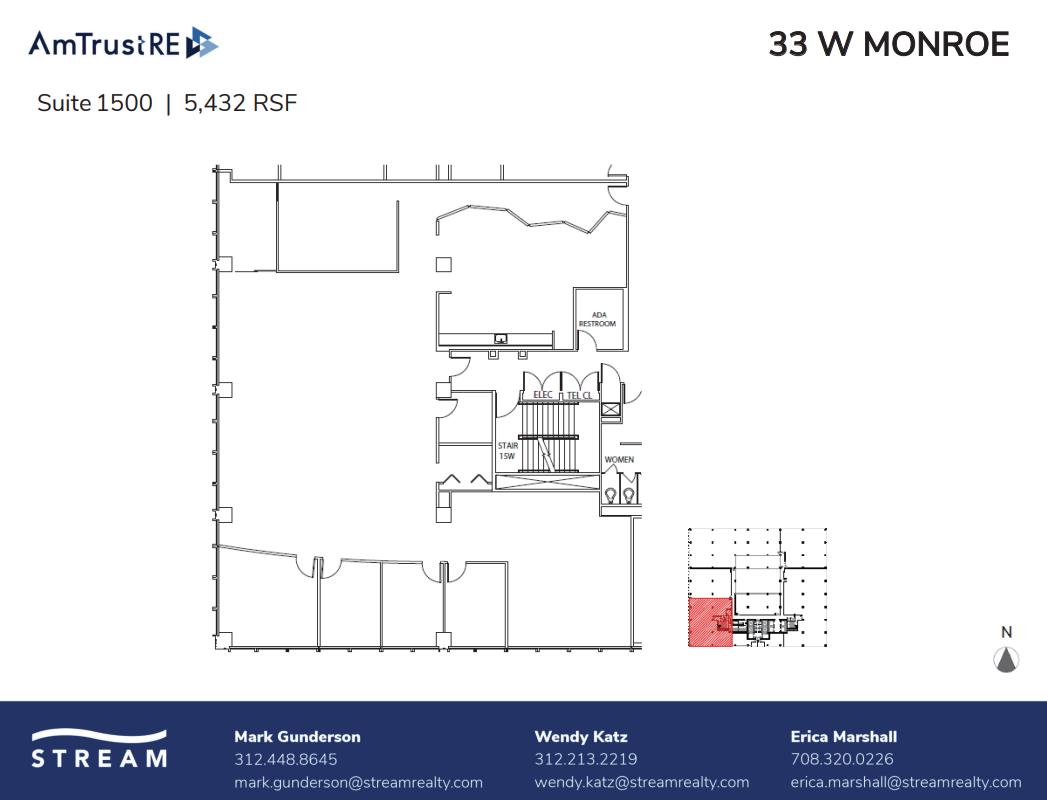 33 W Monroe St, Chicago, IL à louer Plan d’étage– Image 1 sur 1