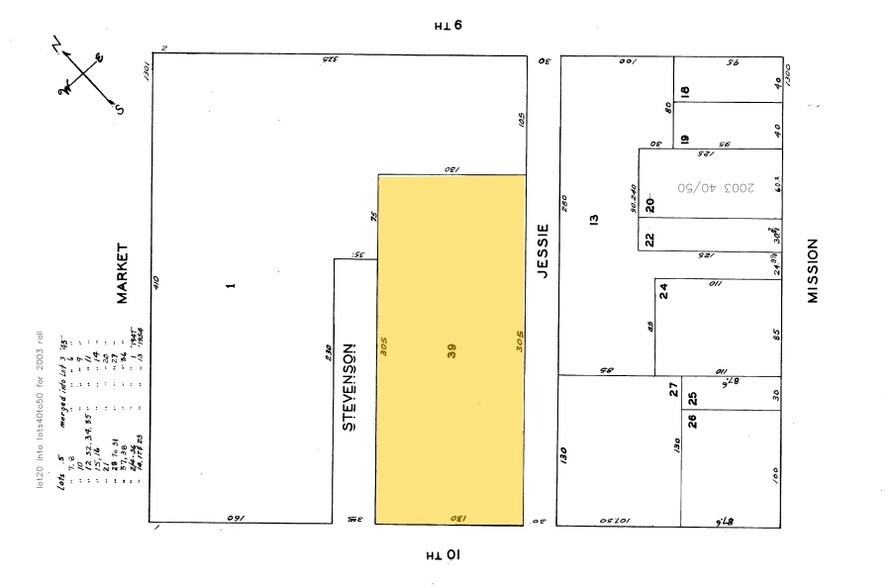 1 Tenth St, San Francisco, CA à louer - Plan cadastral – Image 2 sur 2