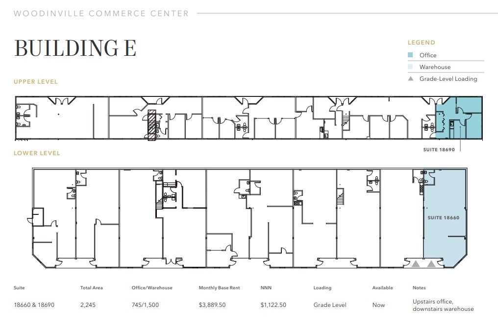 18562-18630 142nd Ave NE, Woodinville, WA à louer Plan d’étage– Image 1 sur 1